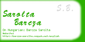 sarolta barcza business card